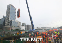 [TF포토] 목동 빗물펌프장 고립사고...현장 투입되는 구조대