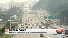 Traffic building on first day of Chuseok holiday