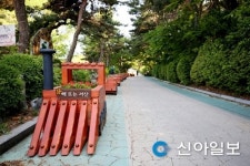 서산 부춘산 공원 기차 꽃박스 시민 호응