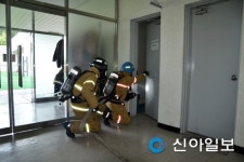 태백소방서, 실물화재 대비 가상훈련 실시