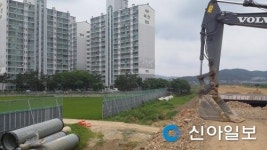 도로 확·포장 공사 비산먼지로 생활이 고통