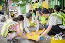 인천시 서구, 천마-신현북초 앞에  옐로카펫 설치