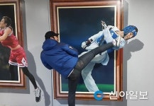 구례실내체육관에 트릭아트 포토존 설치