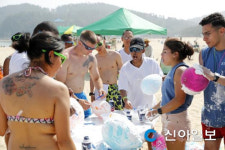 태안 연포해수욕장서 주한미군 하계휴가 열려