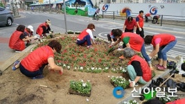 구리 수택1동, 여름꽃 5500본 식재