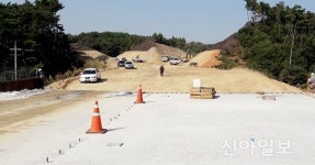 [포토] 서산IC 입체교차로 막바지 공사 한창