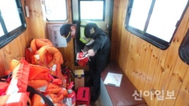 보령해경, 오천항 낚시어선 안전점검 실시