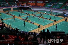 익산시, 전국체전 사전경기 배드민턴 한창