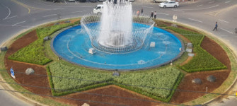 진주시 봉곡광장 수경시설, 분수 본격 가동