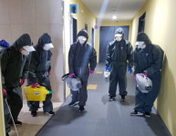 진주시, 윙스타워 건물 집중방역 실시