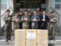 (주)만조, 육군 5포병여단에 세정제 500개 전달
