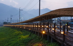 산청군, 덕천강 강변산책로 경관 조명 설치