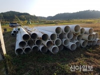 경주 대인사~서곡마을 인도설치공사, ‘우수관 방치 녹슬어 흉물’