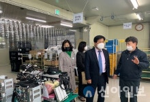 황규종 의창구청장, 플러스 상생협약 체결 기업 ㈜대건테크 방문