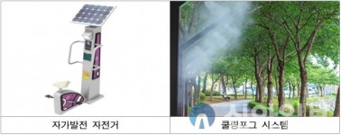 충남도, 3개 시군에 자가발전 자전거·쿨링포그 등 설치