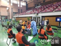 파주소방서, 백신 예방접종센터 합동 모의훈련 지원 나서