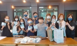 금산동초등학교, 수제 천마스크 기부
