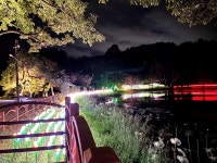 문경시, 틀모산 저수지에 경관 야간 조명 설치