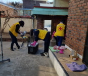 사천시 사천읍적십자봉사회, 주택 화재가구 청소 봉사활동 펼쳐