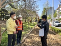 안병오 성산구청장, 가음정동 걷기 좋은 보행로 정비공사 현장 점검
