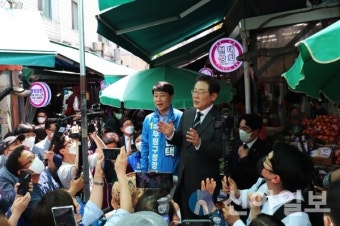 차준택 부평구청장 후보, 이재명 후보와 함께 시장 유세