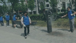포항 대이동 청년회, 어린이공원 방역 실시