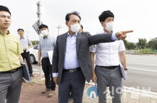 윤환 계양구청장, 다남로 도로개설 공사현장 방문