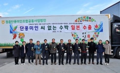 전북농업기술원, 씨 없는 수박 수출현장 정읍단풍미인조합 찾아