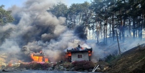 [속보] 강풍속 산불 확산…강릉 경포 10·11·13통 주민센터 대피 문자