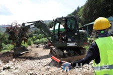 36사단, 원주 신림면 황둔리 농경지 호우피해 복구 지원 전념 