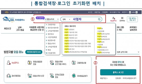 국세청, 홈택스 맞춤형 서비스 강화로 세무 신고 편의 증대 및 안내 체계 개선 완료