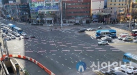 부산교통공사, 사상~하단선 종점구간 ‘하단오거리’ 도로 복구