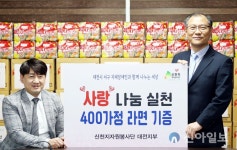신천지자원봉사단 대전지부, 대전시지체장애인협 서구지회에 기부