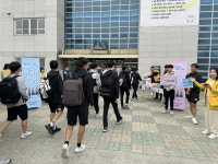 경북드론고, “친구야 학교가자” 등굣길 캠페인 진행