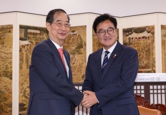 한덕수 총리, 우원식 의장 만나 