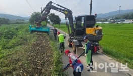 화현면, 명덕천과 운악천변 7km 산책로 제초 작업 실시