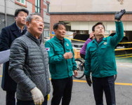 조규일 진주시장, 상평동 빌라 가스폭발 사고현장 점검