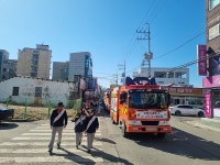 화성소방서, 남양 전통시장 소방차 길 터주기 캠페인 실시