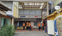 군산소방서, 추석 연휴 대비 신영·명산시장 현장 방문행정