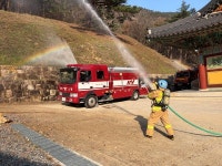 동해소방서, 전통사찰 삼화사 일원서 실전형 대응훈련 실시