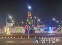 철원, 고석정 교차로는 X-마스 분위기