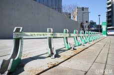 [포토] BTS 공연장 주변 서울 공공자전거 대여소 폐쇄