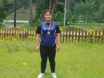 이리공고 신유진 원반던지기 한국신기록