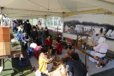 무주 치목삼베마을 주민들, 삼베짜기 시연행사 가졌다
