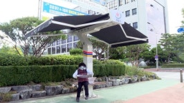 정읍시, 폭염 대비 횡단보도 등 스마트그늘막 설치