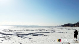 [SN여행] 추운 날씨에 얼어붙은 바다 위의 낙조가 일품인 동막해변 [인천 강화]