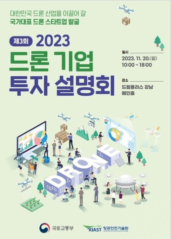 항공안전기술원, 제3회 2023 드론 기업 투자설명회 개최