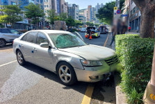 부산 연산동 이면도로서 승용차가 보행자 들이받아…4명 부상