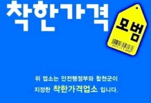 합천군 착한가격 업소에 환경개선 사업비 지원