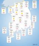 수요일 15일 수도권과 강원영서 맑아, 제주도와 남부 가끔 비